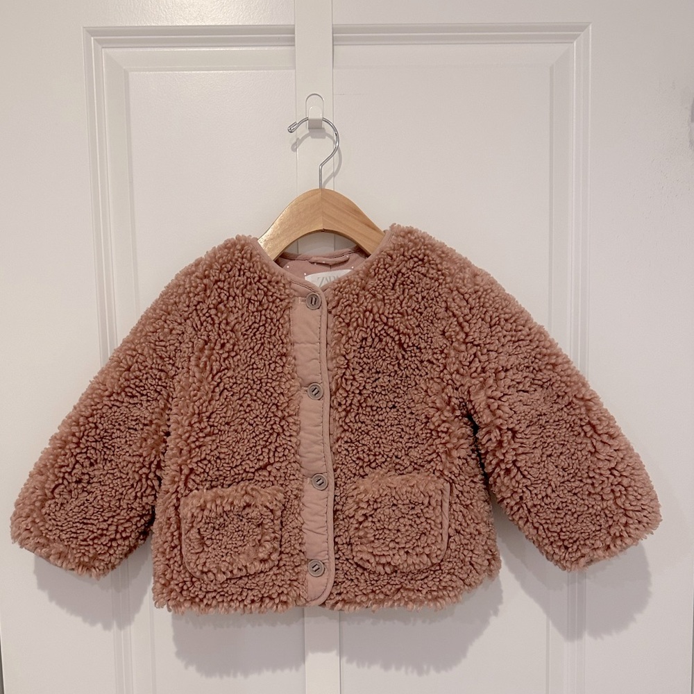 Zara girls teddy jacket 2-3 yo